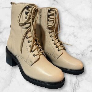 Seychelles Irresistible Combat Boot Off White Sz 7.5 nwt